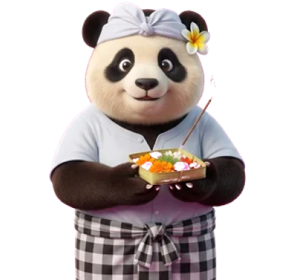 Panda viajero en Bali