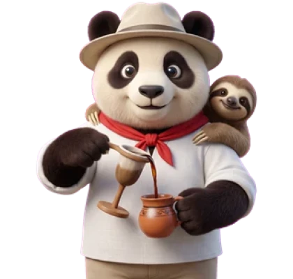 Traveling panda in Costa Rica