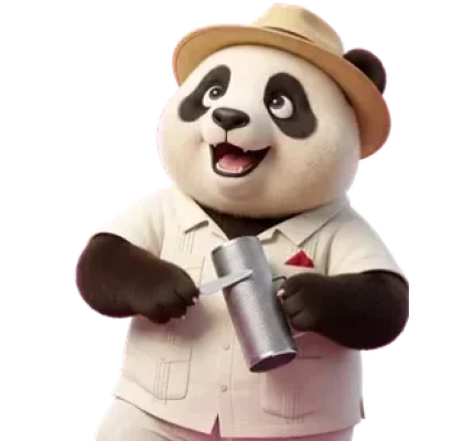 Traveling panda in Dominican Republic