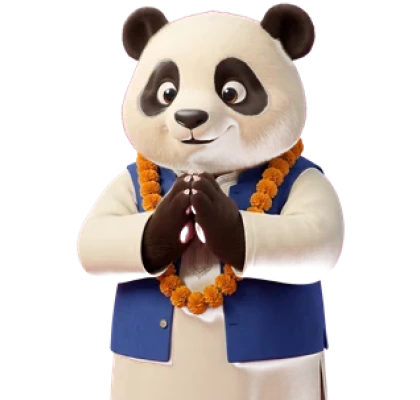 Traveling panda in India