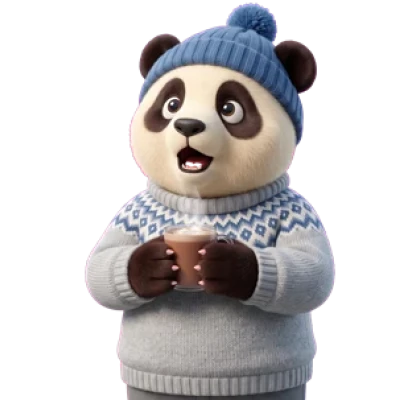 Traveling panda in Iceland