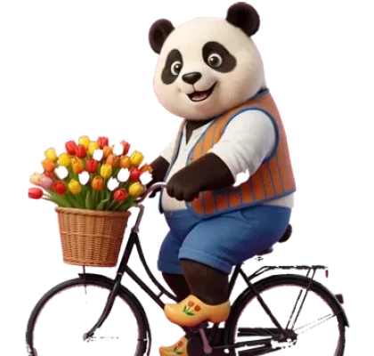 Traveling panda in Netherlands
